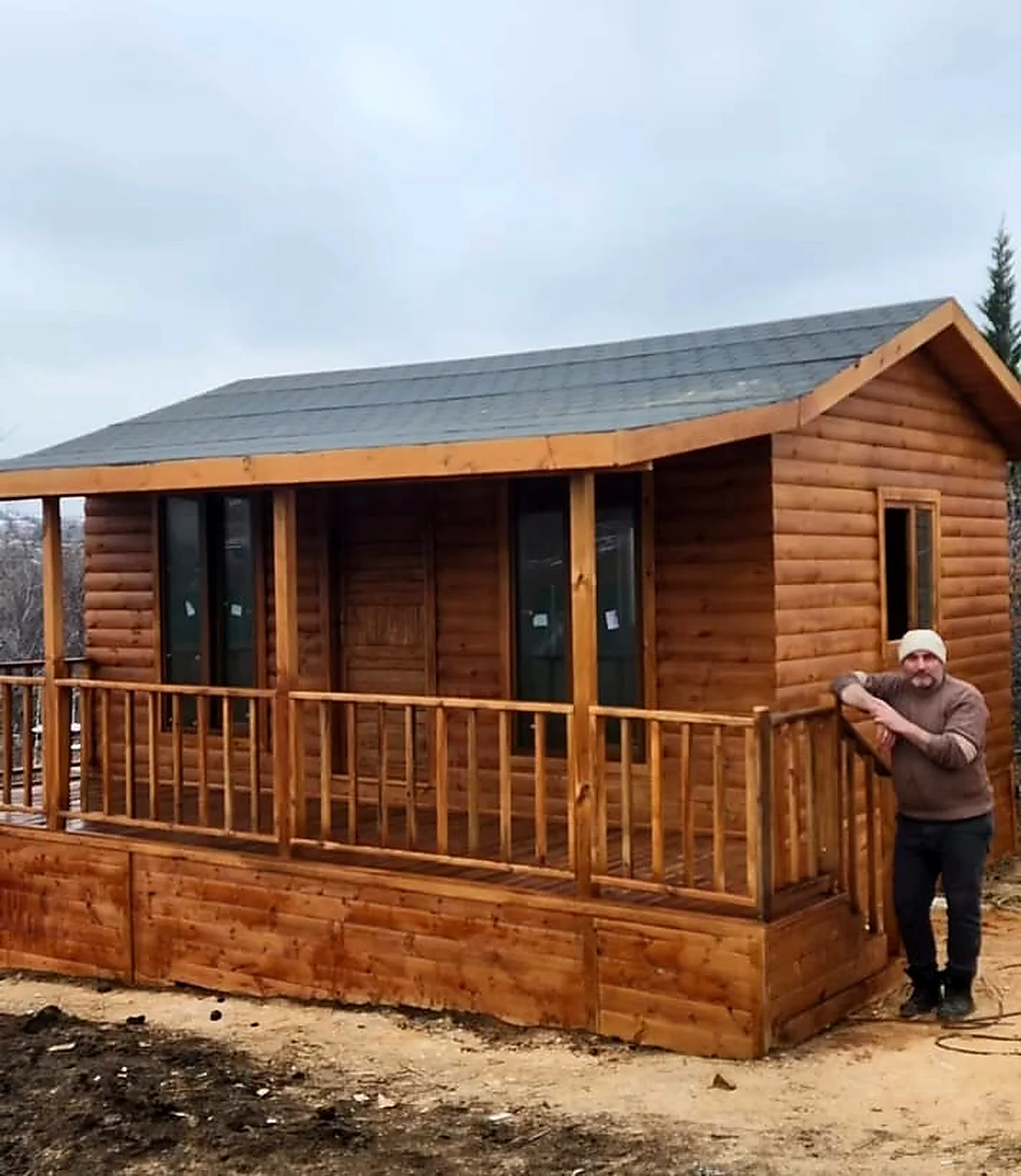 Ahşap bungalov teslim